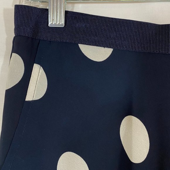 Ann Taylor Navy Blue White Polka Dot Long Maxi Skirt Size Medium Petite - Picture 3 of 7